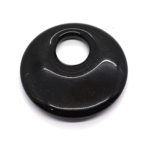 EUYRJKCA Geformte Ringanhänger, 4 Farben, Meditieren Sie über das Anhängermaterial, DIY-Herstellung von Ohrringen, 40 mm, Größe 1 Stück(Black-1pc) von EUYRJKCA