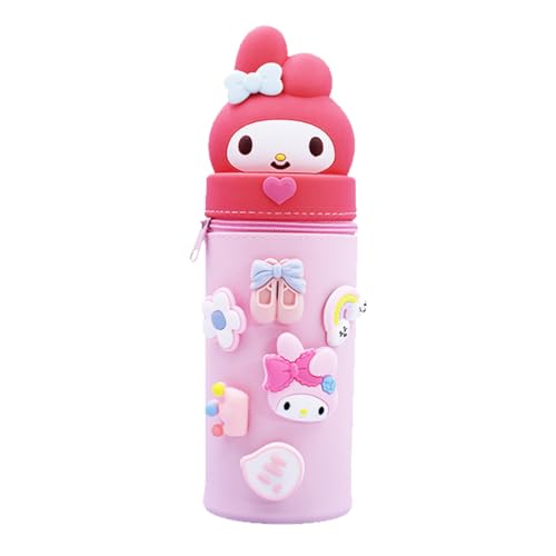 EUYRVAW 2 In 1 Weiche Silikontasche Kawaii Federmäppchen Mit Reißverschluss,Buntstifte Marker Halter,Büro Uni Schulbedarf,Mel0die,Rosa EUYRVAW 2 In 1 Weiche Silikontasche Kawaii Federmäppchen Mit Reißverschluss,Buntstifte Marker Halter,Büro Uni Schulbedarf,Mel0die,Rosa von EUYRVAW