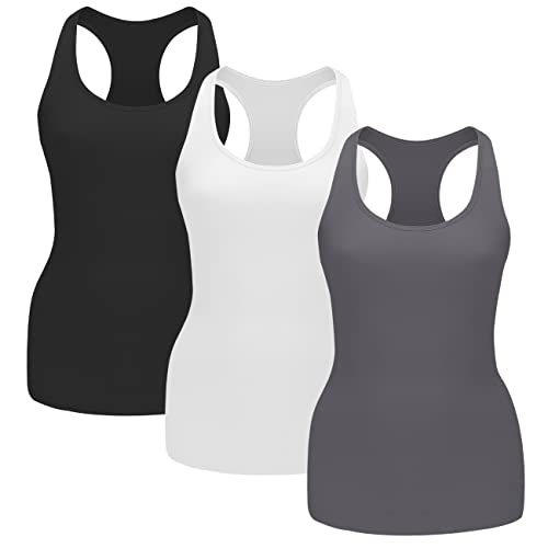 EUYZOU Bauchweg-Tanktop für Damen, nahtlos, Kompressionsweste, Racerback, Bodyshaper, Tanktop, Schwarz/Weiß/Grau, 3 Stück, XX-Large EUYZOU Bauchweg-Tanktop für Damen, nahtlos, Kompressionsweste, Racerback, Bodyshaper, Tanktop, Schwarz/Weiß/Grau, 3 Stück, XX-Large von EUYZOU