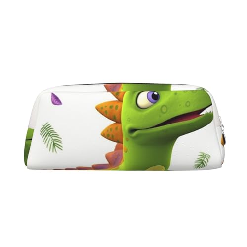 EVANEM Federmäppchen, Federmäppchen, Dinosaurier-Druck, Schreibwaren-Organizer mit Reißverschluss, Federmäppchen, Kosmetiktasche für Büro, Reisen, Münztasche, silber, Einheitsgröße, Taschen-Organizer von EVANEM