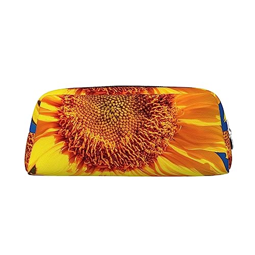 EVANEM Federmäppchen, Federmäppchen, Federtasche, gelbe Sonnenblume, blauer Himmel, bedruckt, Schreibwaren-Organizer mit Reißverschluss, Stifteetui, Kosmetiktasche für Büro, Reisen, Münzbeutel, von EVANEM