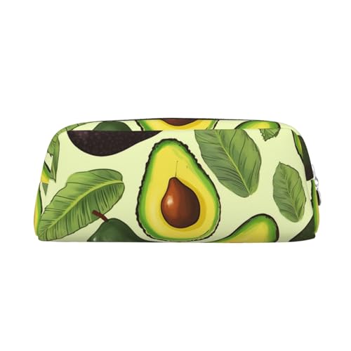 EVANEM Federmäppchen, Federmäppchen, Stiftetasche, tropische Früchte, Avocado, bedruckt, Schreibwaren-Organizer mit Reißverschluss, Federmäppchen, Kosmetiktasche für Büro, Reisen, Münztasche, silber, von EVANEM