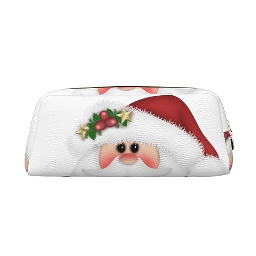 EVANEM Federmäppchen, Federmäppchen, Stifttasche, niedlicher Weihnachtsmann, bedruckt, Schreibwaren-Organizer mit Reißverschluss, Stifteetui, Kosmetiktasche für Büro, Reisen, Münzbeutel, gold, von EVANEM