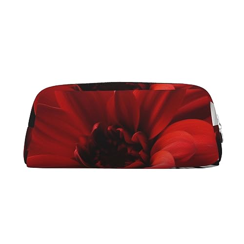 EVANEM Federmäppchen, Federmäppchen, rote Blume, 1 bedruckter Schreibwaren-Organizer mit Reißverschluss, Stifteetui, Kosmetiktasche für Büro, Reisen, Münzbeutel, silber, Einheitsgröße, von EVANEM