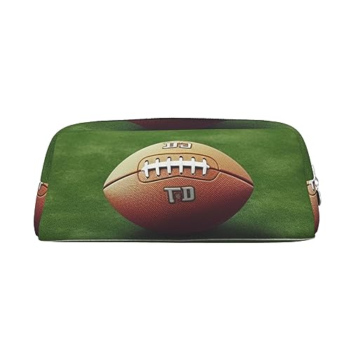 EVANEM Federmäppchen Federmäppchen Federtasche American Football bedruckt Schreibwaren Organizer mit Reißverschluss Federmäppchen Kosmetiktasche für Büro Reisen Münzbeutel, silber, Einheitsgröße, von EVANEM