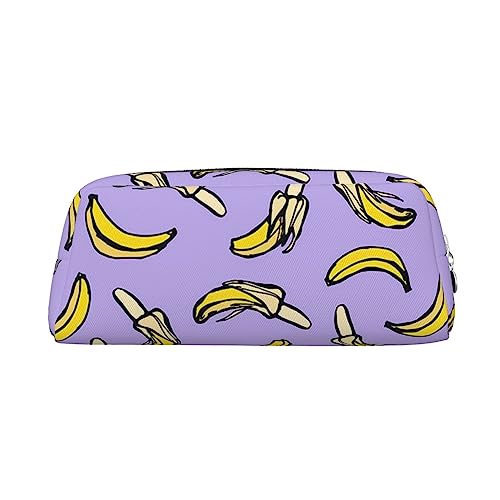 EVANEM Federmäppchen Federmäppchen Stiftetasche Einzigartige Bananenfrucht Gedruckt Schreibwaren Organizer mit Reißverschluss Federmäppchen Kosmetiktasche für Büro Reisen Münzbeutel, silber, von EVANEM