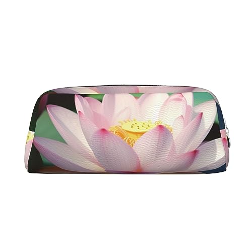 EVANEM Federmäppchen Federmäppchen Stifttasche Lotus Blumen Gedruckt Schreibwaren Organizer mit Reißverschluss Federmäppchen Kosmetiktasche für Büro Reisen Münzbeutel, silber, Einheitsgröße, von EVANEM