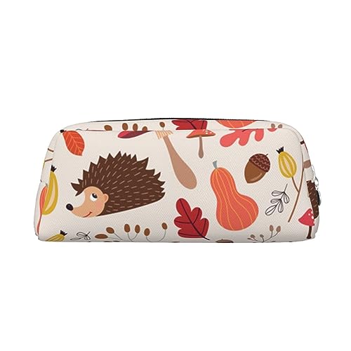 EVANEM Federmäppchen Federmäppchen Stifttasche Natur Igel Gedruckt Schreibwaren Organizer mit Reißverschluss Bleistift Stift Fall Kosmetiktasche für Büro Reise Münzbeutel, silber, Einheitsgröße, von EVANEM