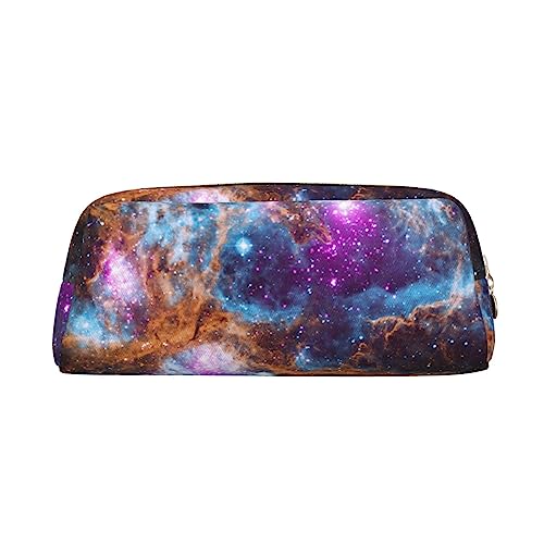 EVANEM Federmäppchen Federmäppchen Stifttasche Universum Galaxie Weltraum Gedruckt Schreibwaren Organizer mit Reißverschluss Bleistift Stift Fall Kosmetiktasche für Büro Reise Münzbeutel, gold, Einheitsgröße, Taschen-Organizer von EVANEM