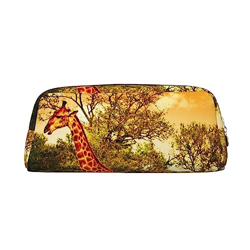 EVANEM Federmäppchen Federmäppchen Stifttasche Wild Giraffe Gedruckt Schreibwaren Organizer mit Reißverschluss Federmäppchen Kosmetiktasche für Büro Reisen Münzbeutel, gold, Einheitsgröße, Taschen-Organizer von EVANEM