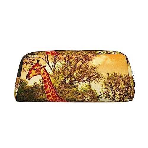 EVANEM Federmäppchen Federmäppchen Stifttasche Wild Giraffe Gedruckt Schreibwaren Organizer mit Reißverschluss Federmäppchen Kosmetiktasche für Büro Reisen Münzbeutel, silber, Einheitsgröße, Taschen-Organizer von EVANEM