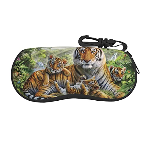EVANEM Mallard Ducks Brillenetui, weiche Schale, leichtes Neopren-Reißverschluss, Sonnenbrillenetui mit Clip, Tiger, One size EVANEM Mallard Ducks Brillenetui, weiche Schale, leichtes Neopren-Reißverschluss, Sonnenbrillenetui mit Clip, Tiger, One size von EVANEM