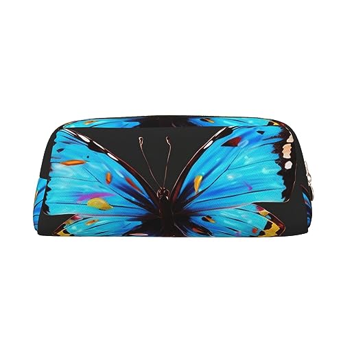 EVANEM Pencil Case Pencil Pouch Pen Bag Colorful Butterfly Printed Stationery Organizer with Zipper Pencil Pen Case Cosmetic Bag for Office Travel Coin Pouch, gold, Einheitsgröße, Taschen-Organizer von EVANEM