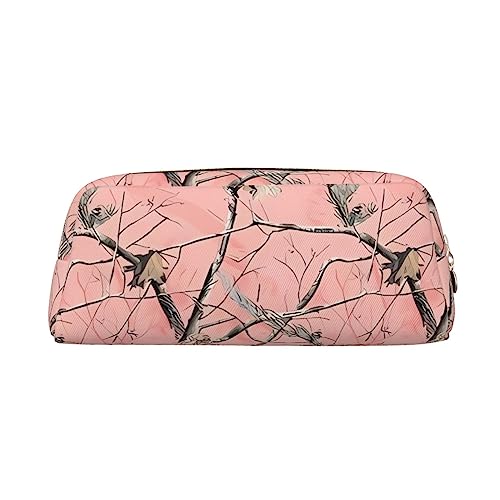 EVANEM Pencil Case Pencil Pouch Pen Bag Pink Leaves Camo Printed Stationery Organizer with Zipper Pencil Pen Case Cosmetic Bag for Office Travel Coin Pouch, gold, Einheitsgröße, Taschen-Organizer von EVANEM