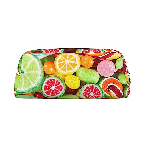 EVANEM Pencil Case Pencil Pouch Pen Bag Rainbow Candy Printed Stationery Organizer with Zipper Pencil Pen Case Cosmetic Bag for Office Travel Coin Pouch, silber, Einheitsgröße, Taschen-Organizer von EVANEM