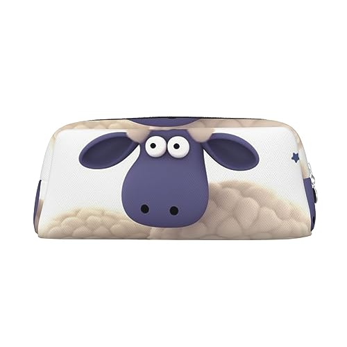 EVANEM Pencil Case Pencil Pouch Pen Bag Sheep Printed Stationery Organizer with Zipper Pencil Pen Case Cosmetic Bag for Office Travel Coin Pouch, silber, Einheitsgröße, Taschen-Organizer von EVANEM