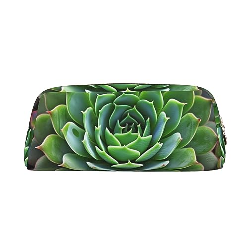 EVANEM Pencil Case Pencil Pouch Pen Bag Succulent Printed Stationery Organizer with Zipper Pencil Pen Case Cosmetic Bag for Office Travel Coin Pouch, gold, Einheitsgröße, Taschen-Organizer von EVANEM