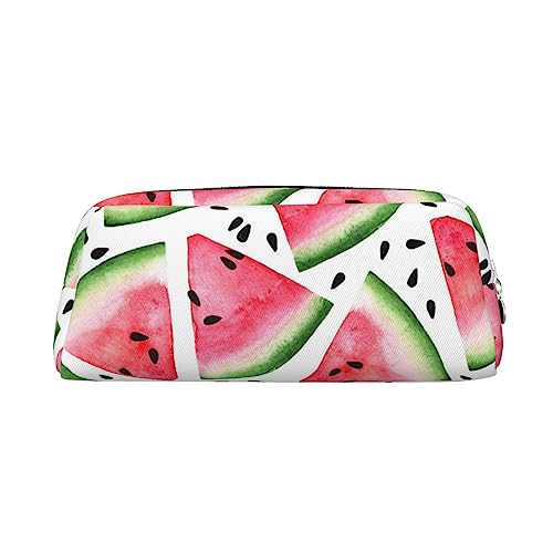 EVANEM Pencil Case Pencil Pouch Pen Bag Watercolor Watermelon Printed Stationery Organizer with Zipper Pencil Pen Case Cosmetic Bag for Office Travel Coin Pouch, silber, Einheitsgröße, von EVANEM