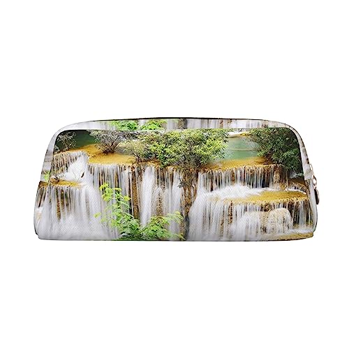 EVANEM Pencil Case Pencil Pouch Pen Bag Waterfall Printed Stationery Organizer with Zipper Pencil Pen Case Cosmetic Bag for Office Travel Coin Pouch, gold, Einheitsgröße, Taschen-Organizer von EVANEM