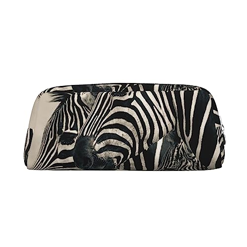 EVANEM Pencil Case Pencil Pouch Pen Bag Wild Zebra Printed Stationery Organizer with Zipper Pencil Pen Case Cosmetic Bag for Office Travel Coin Pouch, silber, Einheitsgröße, Taschen-Organizer von EVANEM