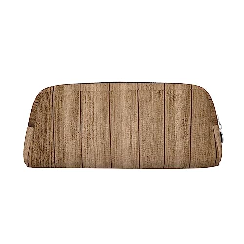 EVANEM Pencil Case Pencil Pouch Pen Bag Wood Planks Texture Printed Stationery Organizer with Zipper Pencil Pen Case Cosmetic Bag for Office Travel Coin Pouch, silber, Einheitsgröße, Taschen-Organizer von EVANEM