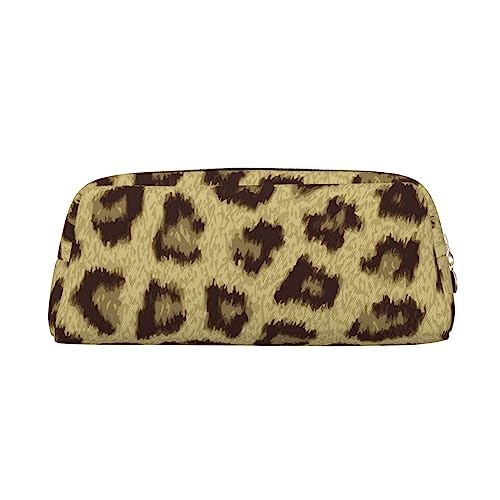 EVANEM Pencil Case Pencil Pouch Pen Bag Yellow Leopard Print Printed Stationery Organizer with Zipper Pencil Pen Case Cosmetic Bag for Office Travel Coin Pouch, gold, Einheitsgröße, Taschen-Organizer von EVANEM