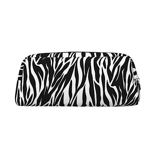 EVANEM Pencil Case Pencil Pouch Pen Bag Zebra Print Printed Stationery Organizer with Zipper Pencil Pen Case Cosmetic Bag for Office Travel Coin Pouch, silber, Einheitsgröße, Taschen-Organizer von EVANEM