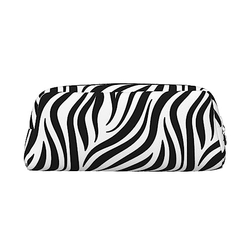 EVANEM Pencil Case Pencil Pouch Pen Bag Zebra Print Printed Stationery Organizer with Zipper Pencil Pen Case Cosmetic Bag for Office Travel Coin Pouch, silber, Einheitsgröße, Taschen-Organizer von EVANEM