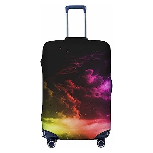 EVANEM Reisegepäckabdeckung, doppelseitig, für Herren, Damen, Regenbogen, Himmel und Mond, waschbar, Koffer-Schutz, Gepäckschutz für Reisen, Erwachsene, Schwarz , XL von EVANEM