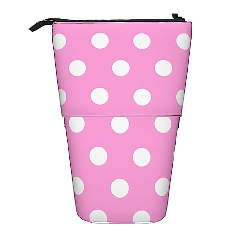 EVANEM Stehendes Federmäppchen Lila Schmetterling Blume Gedruckt Teleskop Bleistifthalter Schreibwaren Fall Pop Up Bleistift Tasche Teleskop Stifthalter Für Büro Arbeit Neujahr Geschenk, pink / von EVANEM