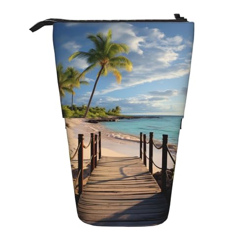 EVANEM Teleskop Federmäppchen Schreibwaren Fall für Büro Farbige Unterwasserwelt Stehende Bleistifttasche Pop up Bleistifthalter Stifthalter für Urlaub Stand-up Organizer Retractable Pencil Pouch, von EVANEM