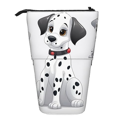 EVANEM Teleskop Federmäppchen Schreibwaren Fall für Büro Niedlicher Hund Stehend Bleistift Tasche Pop up Bleistift Halter Stifthalter für Urlaub Stand-up Organizer Retractable Pencil Pouch, Niedlicher von EVANEM