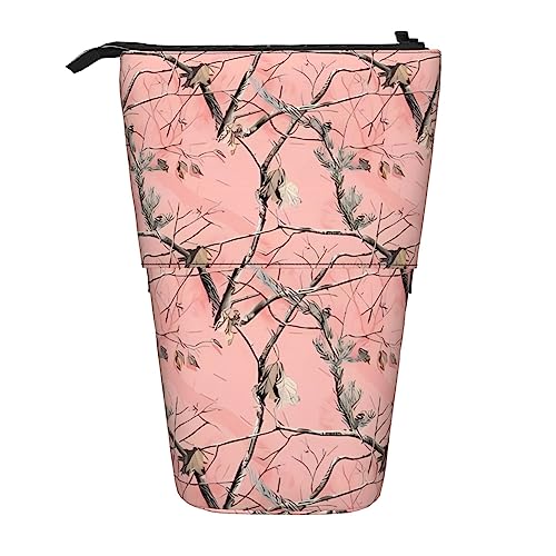 EVANEM Teleskop Federmäppchen Schreibwaren Fall für Büro Psych Ananas Zitat Stehende Bleistifttasche Pop up Bleistifthalter Stifthalter für Urlaub Stand-up Organizer Retractable Pencil Pouch, Pink von EVANEM