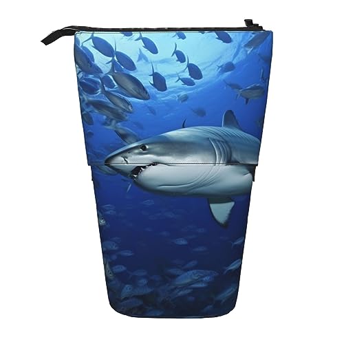 EVANEM Teleskop Federmäppchen Schreibwaren Fall für Büro Zebra Rot Stehen Bleistift Tasche Pop up Bleistift Halter Stifthalter für Urlaub Stand-up Organizer Retractable Pencil Pouch, von EVANEM