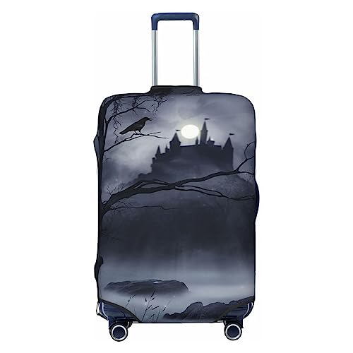 EVANEM Travel Luggage Cover Double Sided Suitcase Cover For Man Woman Night Garden Moon Light Washable Suitcase Protector Luggage Protector For Travel Adult, Schwarz , L von EVANEM