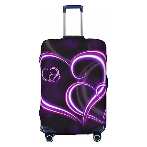 EVANEM Travel Luggage Cover Double Sided Suitcase Cover For Man Woman Purple Love Washable Suitcase Protector Luggage Protector For Travel Adult, Schwarz , XL von EVANEM