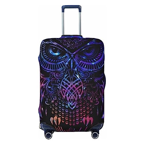 EVANEM Travel Luggage Cover Double Sided Suitcase Cover For Man Woman Purple Owl Washable Suitcase Protector Luggage Protector For Travel Adult, Schwarz , XL von EVANEM