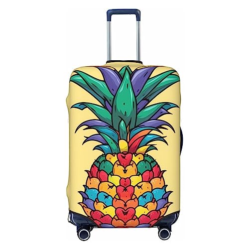 EVANEM Travel Luggage Cover Double Sided Suitcase Cover For Man Woman Rainbow Ananas Washable Suitcase Protector Luggage Protector For Travel Adult, Schwarz , M von EVANEM