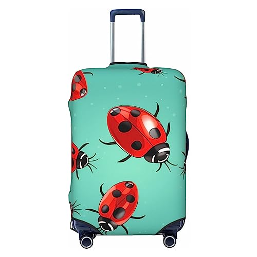 EVANEM Travel Luggage Cover Double Sided Suitcase Cover For Man Woman Red Ladybugs Washable Suitcase Protector Luggage Protector For Travel Adult, Schwarz , L von EVANEM