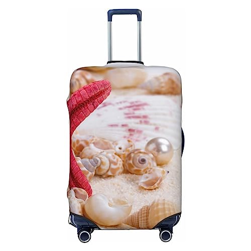 EVANEM Travel Luggage Cover Double Sided Suitcase Cover For Man Woman Red Sefish Seashells Washable Suitcase Protector Luggage Protector For Travel Adult, Schwarz , XL von EVANEM