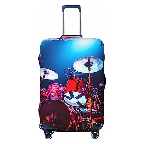 EVANEM Travel Luggage Cover Double Sided Suitcase Cover For Man Woman Rock Concert Stage Washable Suitcase Protector Luggage Protector For Travel Adult, Schwarz , L von EVANEM