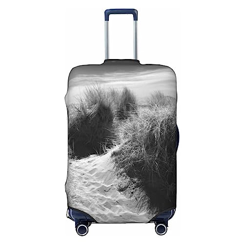 EVANEM Travel Luggage Cover Double Sided Suitcase Cover For Man Woman Sand Dunes Beach Washable Suitcase Protector Luggage Protector For Travel Adult, Schwarz , L von EVANEM