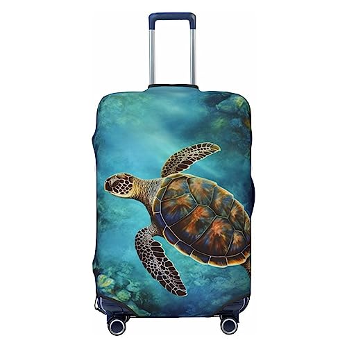 EVANEM Travel Luggage Cover Double Sided Suitcase Cover For Man Woman Sea Turtle Washable Suitcase Protector Luggage Protector For Travel Adult, Schwarz , XL von EVANEM