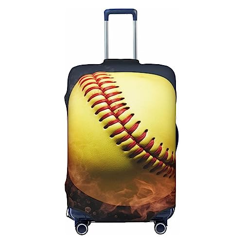 EVANEM Travel Luggage Cover Double Sided Suitcase Cover For Man Woman Softball Washable Suitcase Protector Luggage Protector For Travel Adult, Schwarz , M von EVANEM