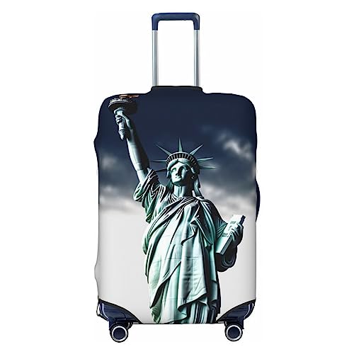 EVANEM Travel Luggage Cover Double Sided Suitcase Cover For Man Woman Statue Of Liberty Washable Suitcase Protector Luggage Protector For Travel Adult, Schwarz , XL von EVANEM