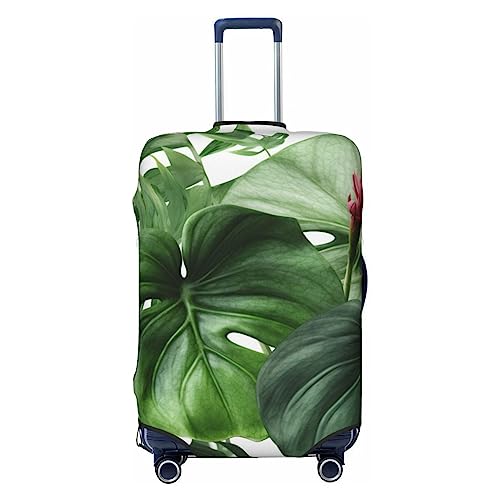 EVANEM Travel Luggage Cover Double Sided Suitcase Cover For Man Woman Tropical Leaves Washable Suitcase Protector Luggage Protector For Travel Adult, Schwarz , L von EVANEM