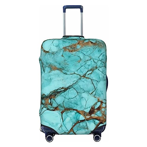 EVANEM Travel Luggage Cover Double Sided Suitcase Cover For Man Woman Turquoise Marble Washable Suitcase Protector Luggage Protector For Travel Adult, Schwarz , XL von EVANEM