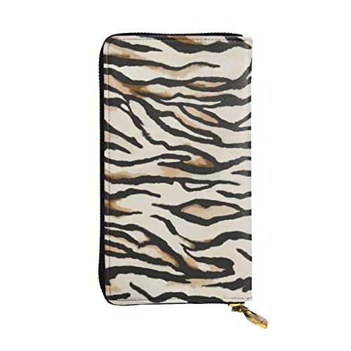 French Paris Tour Eiffelturm Damen Lange Geldbörse - Leder Reißverschluss Clutch Geldbörse - Stilvolle Münzbörse mit Kartenfächern, leopard, Einheitsgröße von EVANEM