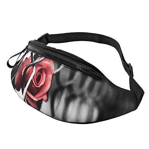 Gothic Roses Bauchtasche für Männer und Frauen, modische verstellbare Brusttasche, Reisetasche für Sport und Walking, Gothic Rosen 1, Einheitsgröße von EVANEM