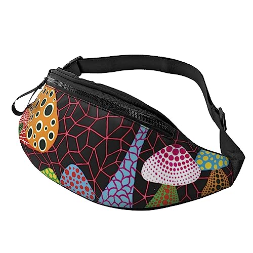 Halloween-Gothic-Bauchtasche für Männer und Frauen, modische verstellbare Brusttasche, Reisen, Sport, Walking, Hüfttasche, mushroom, Einheitsgröße von EVANEM